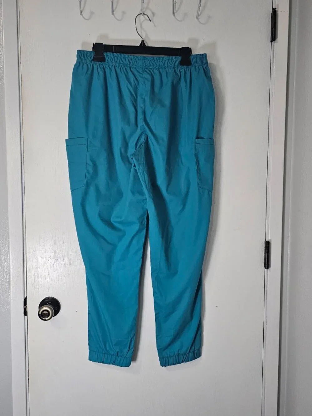 Butter Soft 2 PCS Bundle Teal & Grey Scrub PANTS ONLY - Size Medium Fits LARGE